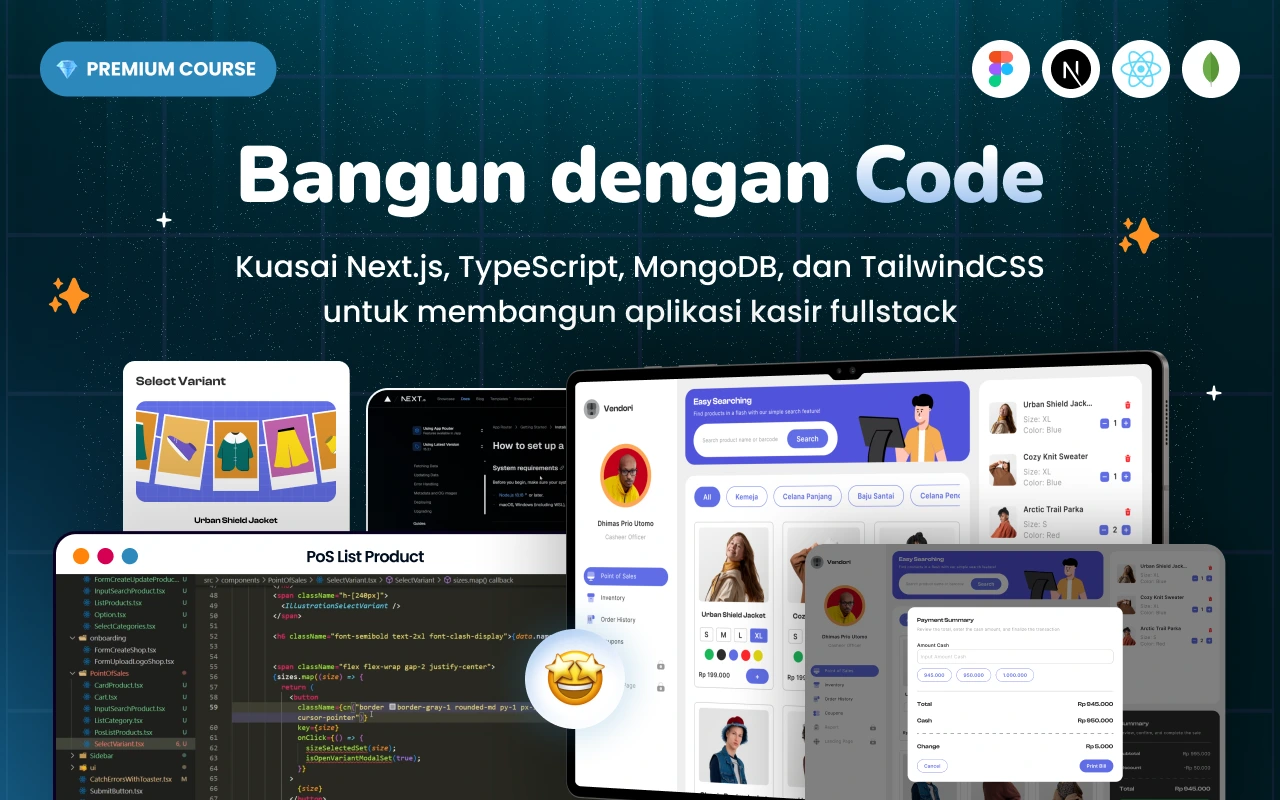 Foto kelas Fullstack POS: Next.js, TypeScript, MongoDB & UIUX 2025